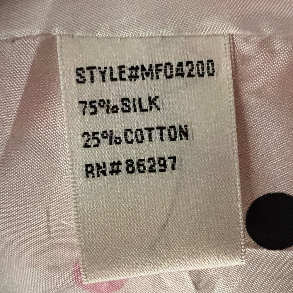 Max Studio Pink Silk Trench Coat Polka Dot Lining - Picture 5 of 6